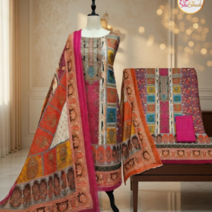 Premium Cotton Unstitched 3 Piece Set with Embroidery (Eid Collection 2026)